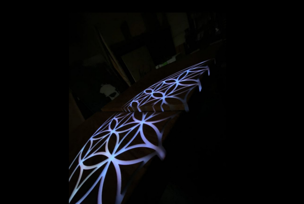 Light infused LED wood table