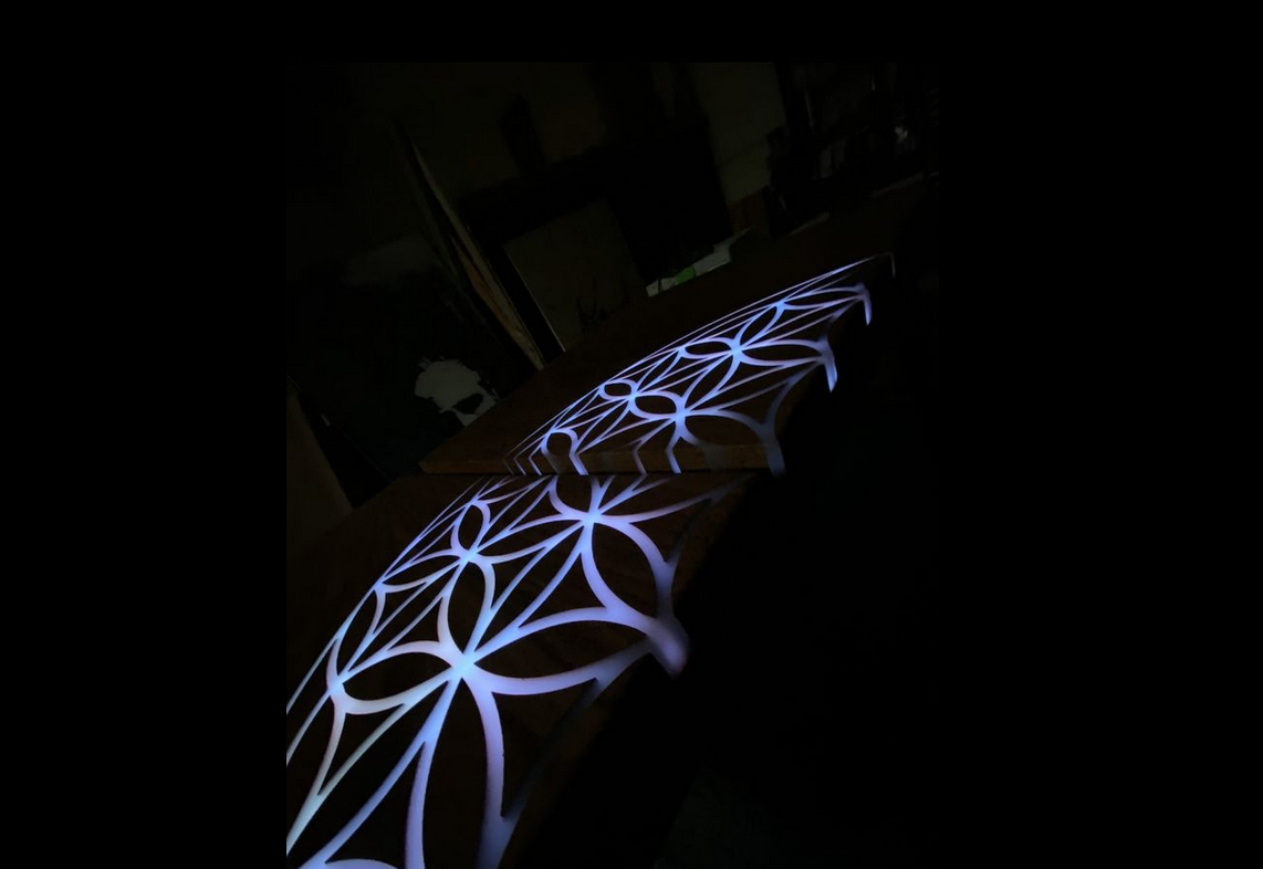 Light infused LED wood table